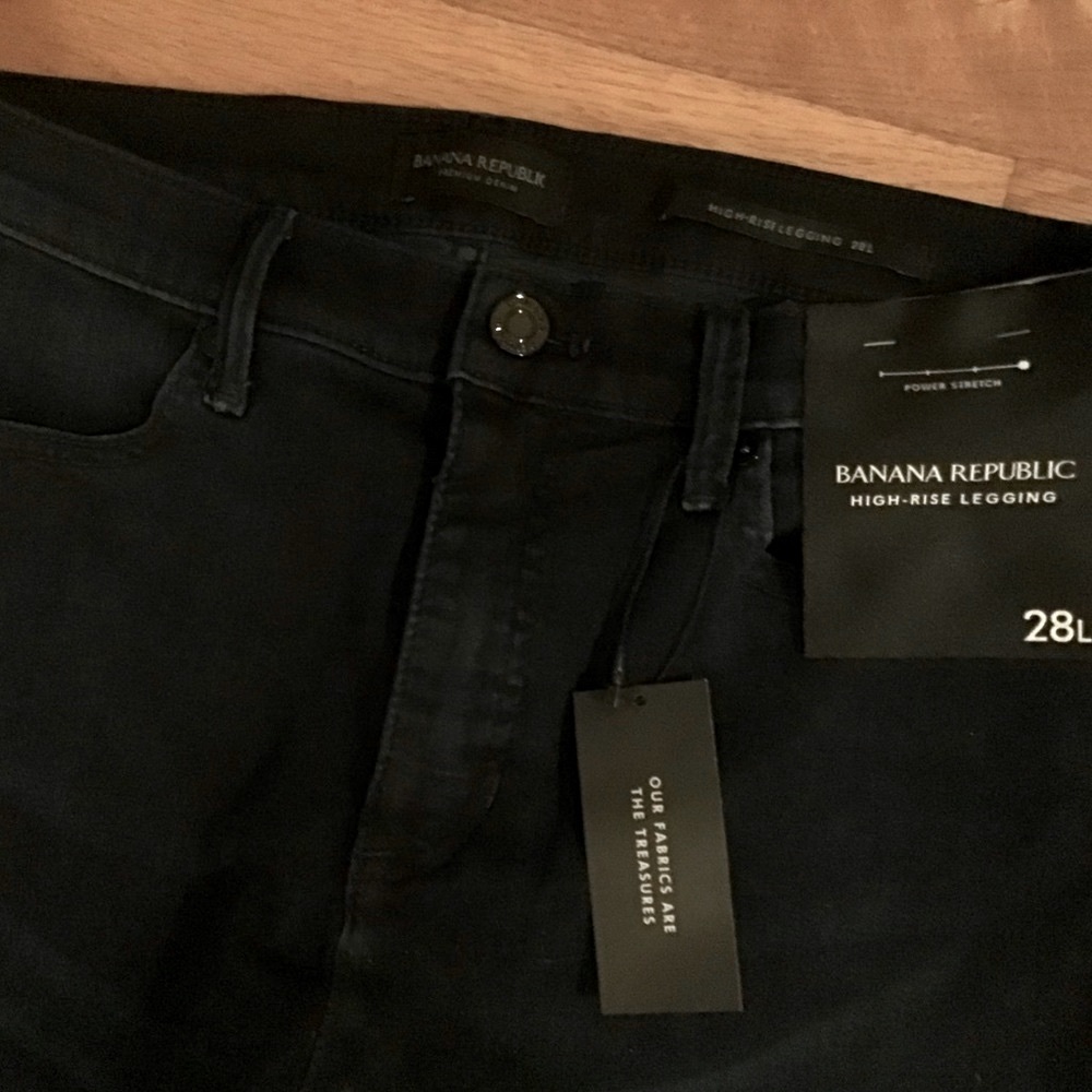 NWT BANANA REPUBLIC HIGH RISE LEGGING POWER STRETCH DENIM - SOFT & LIGHTWEIGHT - Picture 7 of 11